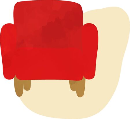 Hand-painted sofa icon (watercolor style)のイラスト素材