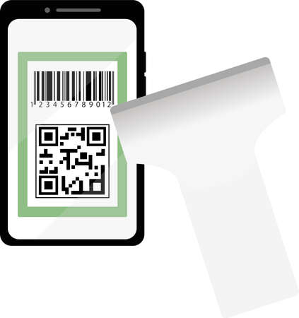 QR code settlement imageのイラスト素材
