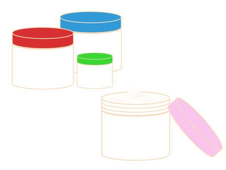 Illustration of a cupd coating (ointment)のイラスト素材