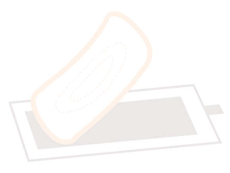 Illustration of napkins (sanitary products).のイラスト素材