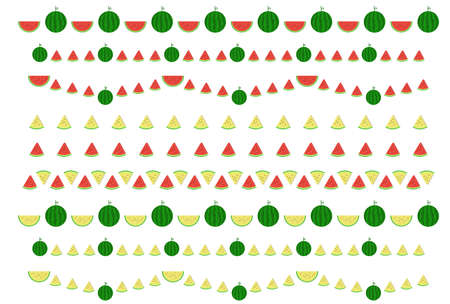 Watermelon Line Decorationの写真素材