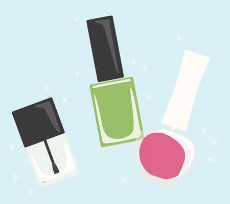 Various manicures and topcoatsのイラスト素材