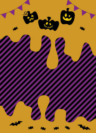 Image of Halloween pumpkin image background illustrationのイラスト素材