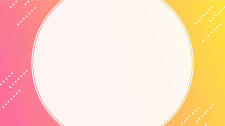 Frame background illustration with vivid two-tone gradient circleのイラスト素材