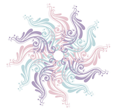 Elegant medieval style circular geometric pattern illustrationのイラスト素材