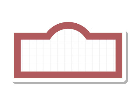 one-line memo icon illustration graph paper styleのイラスト素材