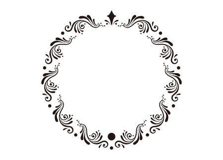 Antique style elegant frame illustrationのイラスト素材