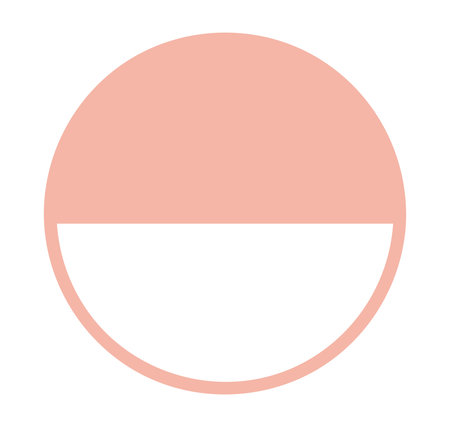 Icon frame illustration composed of a half-moon shapeのイラスト素材