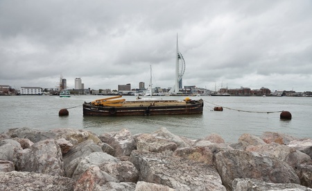 Harbour of Portsmouth from Gosport viewのeditorial素材