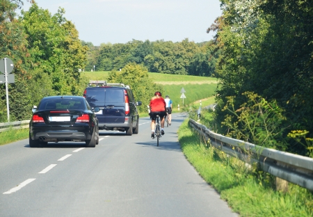 Dangerous overtakingの写真素材