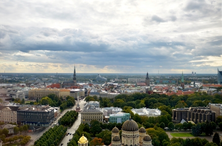 overview of Riga, Latvia