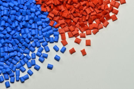 red and blue Polymer