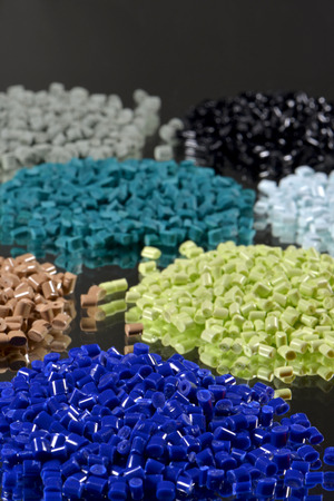some dyed polymer resins for injection moulding industry