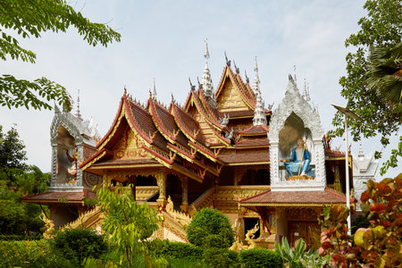 Xishuangbanna Grand Buddhist Temple traditional temple architecture scenery