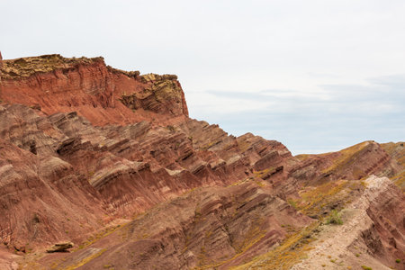 S101 Highway Hundred-Mile Danxia Landform Scenery, Xinjiang, China