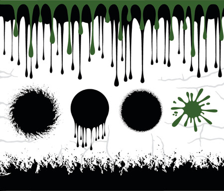 Vector Design elements - splats, drip...のイラスト素材