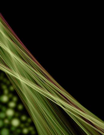 Abstract background with sharp green lines and blurred circlesの写真素材