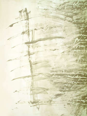 Pen, ink, paper, and unknown words, letters in whiteの写真素材