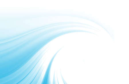Very simple, blue wave background. Smooth design in the white spaceの写真素材