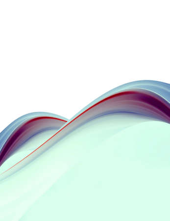 Background of two abstract forms. Looks like cyber waves or blue motion, flow with some colors.の写真素材