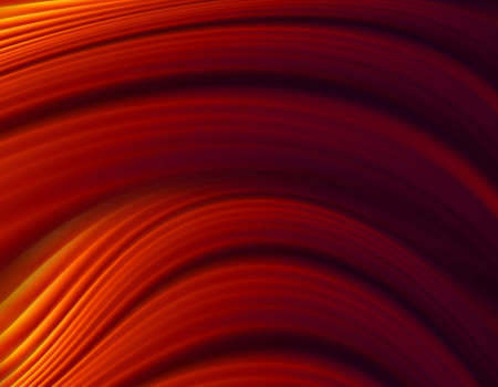 Abstract pattern, red background of curved red lines on black backdropの写真素材