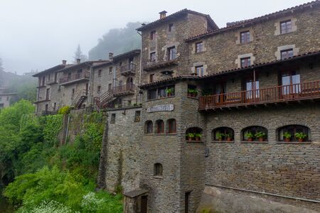 Medieval town of Rupid in the rainの写真素材