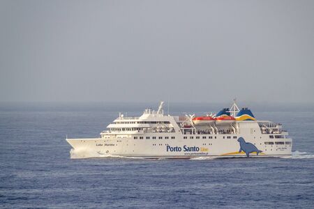 FUNCHAL, PORTUGAL - JULY 16, 2017:  Morning ferry from Madeira to the small island Porto Santoのeditorial素材