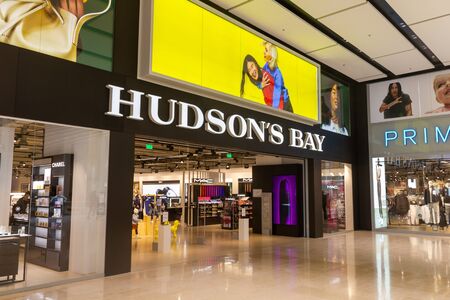 Utrecht, Netherlands - Oct 1, 2019: Hudson's Bay is an international retail store from Canada with...