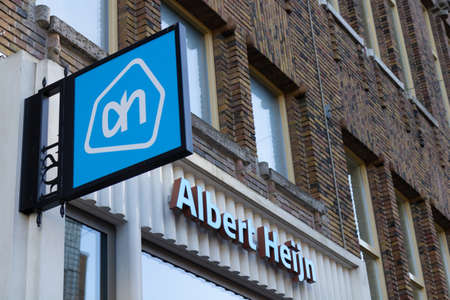 Albert Heijn sign and logoのeditorial素材