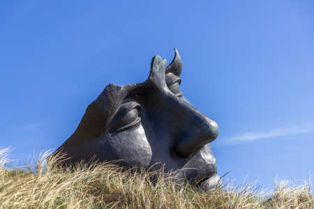 Face sculpture in Scheveningenのeditorial素材
