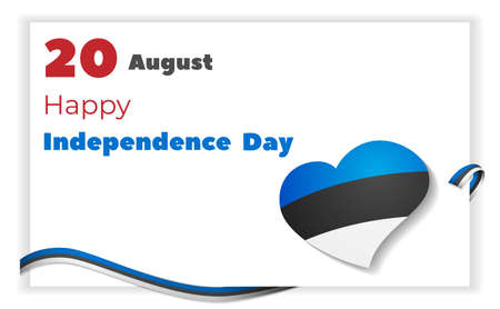 greetings card to the anniversary of Estonia's independence. Vector illustration .のイラスト素材