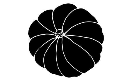 Pumpkin silhouette vector illustration isolated on white background EPS10.のイラスト素材