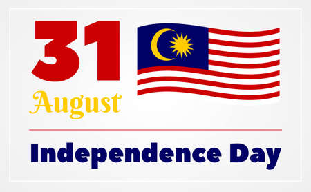 Malaysia National Celebration Card, Background, Badges Vector Template.のイラスト素材