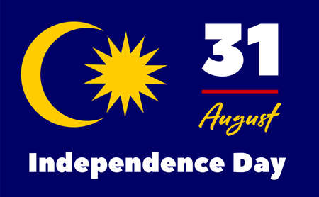 Malaysia National Celebration Card, Background, Badges Vector Template.のイラスト素材