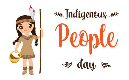 Creative illustration,banner or poster for International Day of the World Indigenous People.のイラスト素材
