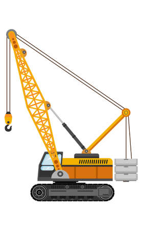 Lifting crane isolated on white background vector illustrationのイラスト素材
