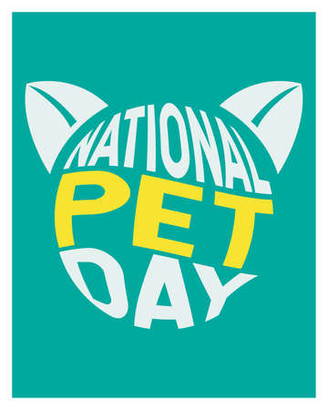 National pet day holiday poster design. Poster, card, banner, background design. EPS 10.のイラスト素材