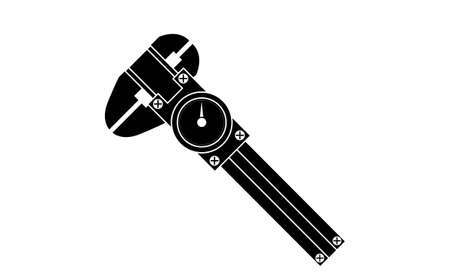 Vernier caliper isolated on white background EPS10のイラスト素材