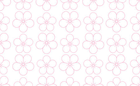 Seamless abstract floral pattern. Vector background with minimalistic flowersのイラスト素材
