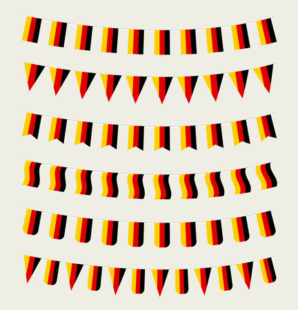 German Flag Bunting and Banners set EPS10のイラスト素材