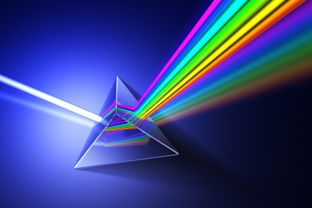 Light dispersion illustration. Hi-res 3d rendering.の写真素材
