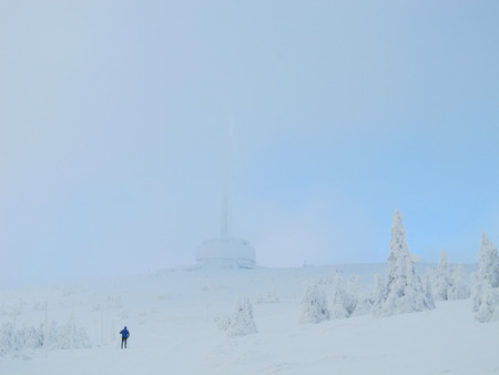 View of the mountain winter landscape