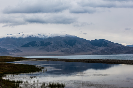 Sailimu Lake sceneryの写真素材