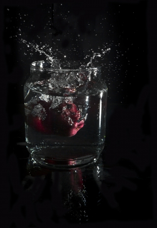 apple splashの写真素材