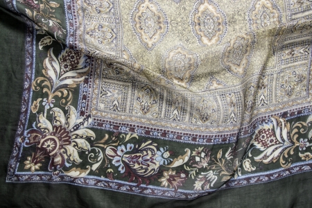 green silk pattern