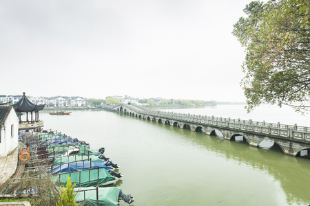China lake sceneryのeditorial素材