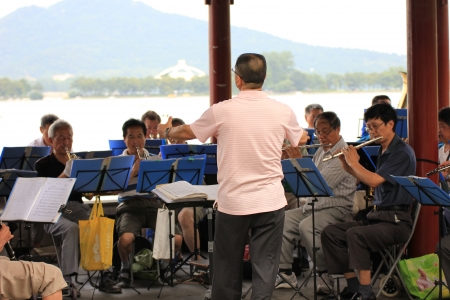 Shooting a group of old people organized ensembleのeditorial素材