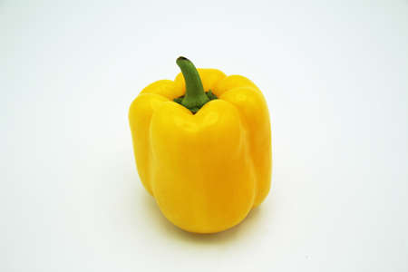 One paprika on a white backgroundの写真素材