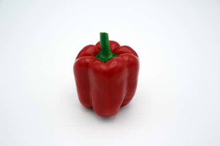 One paprika on a white backgroundの写真素材