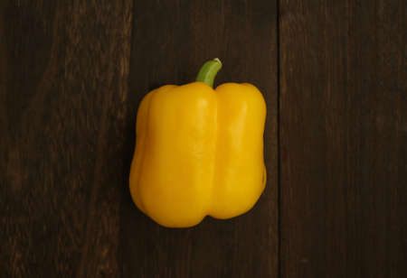 Paprika placed on a wooden tableの写真素材